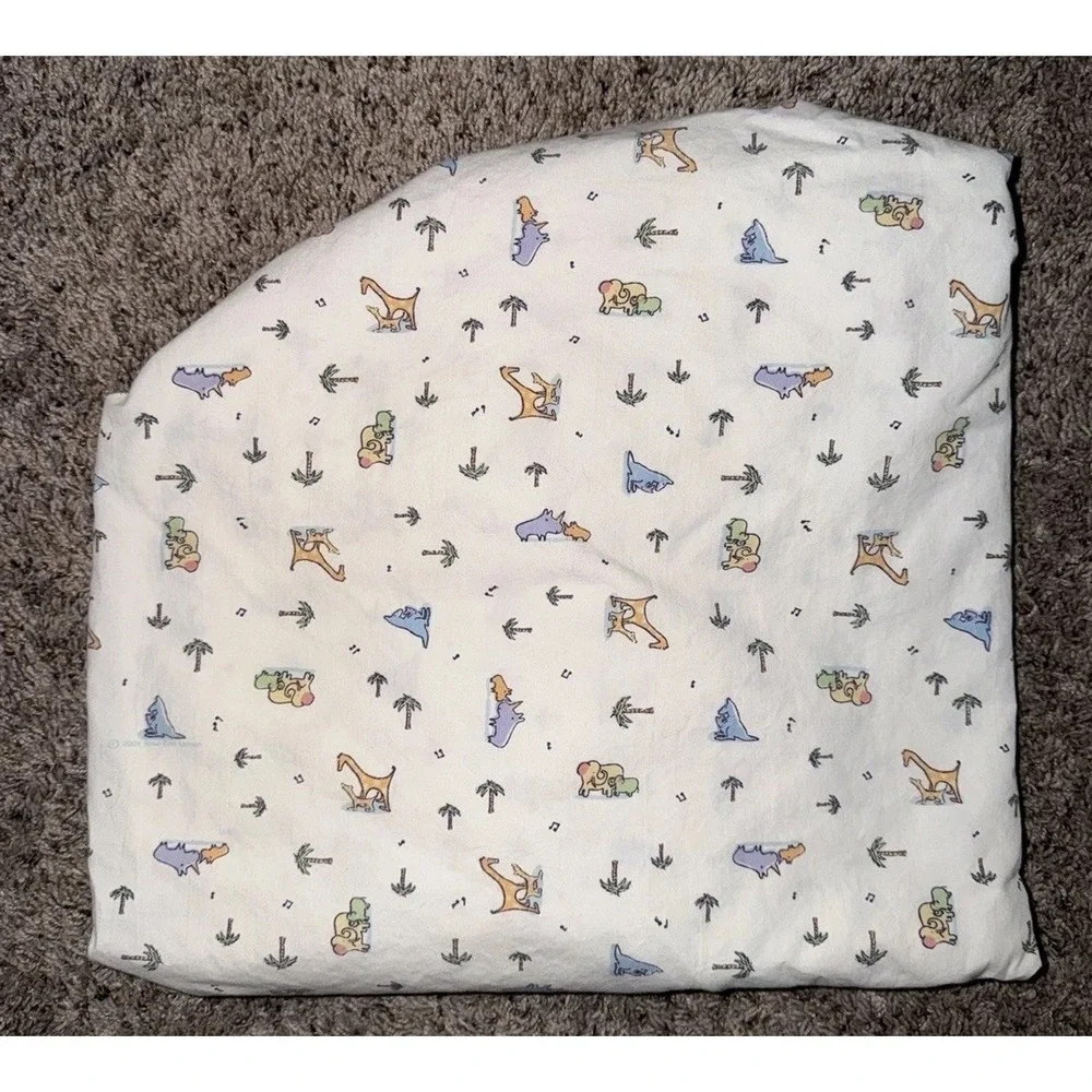 Vintage Carter's John Lennon Safari Jungle Zoo Animal Fitted Crib Sheet Y2K‎